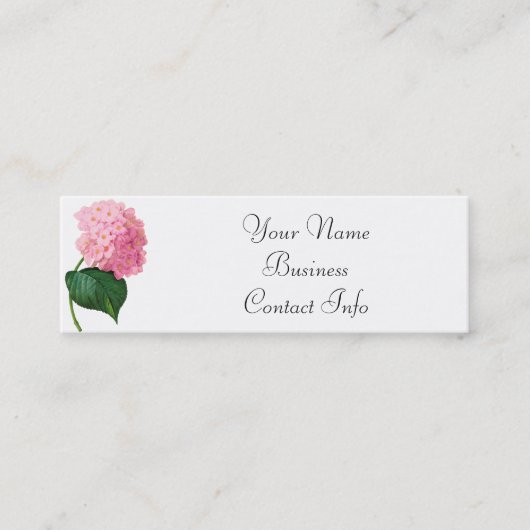 Redoute Hydrangea Aangepaste Visitekaartjes (Voorkant)