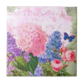 Redoute Hydrangea French Accent Ceramic Tile Tegeltje (Voorkant)
