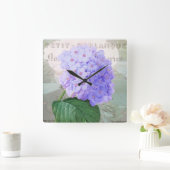 Redoute Hydrangea Shabby French Accent Clock Vierkante Klok (Huis)