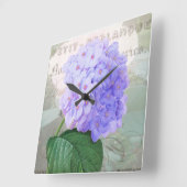 Redoute Hydrangea Shabby French Accent Clock Vierkante Klok (Hoek)