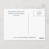 Redoute Illustratie Bengaal Roos Hymanee Briefkaart (Achterkant)