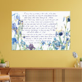 Redoute Iris Flowers Ephesians 3 Bijbeldruk Canvas Afdruk (Insitu (Woonkamer))