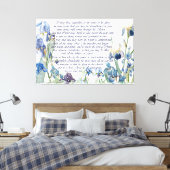 Redoute Iris Flowers Ephesians 3 Bijbeldruk Canvas Afdruk (Insitu (Slaapkamer))