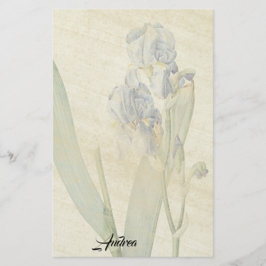 Redoute Iris Flowers leest roestpapierbakkerij Briefpapier (Voorkant)