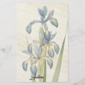 Redoute Iris Flowers leest roestpapierbakkerij Briefpapier (Voorkant)