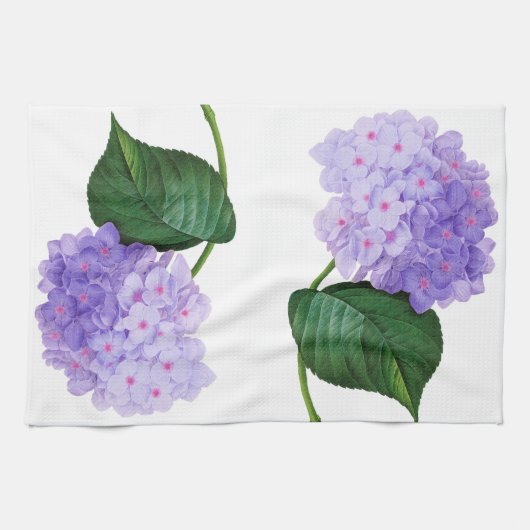 Redoute Paarse hydrangea Flowers Kitchen Towel Theedoek (Horizontaal)
