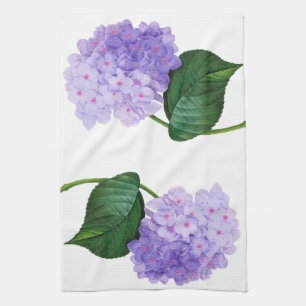 Redoute Paarse hydrangea Flowers Kitchen Towel Theedoek