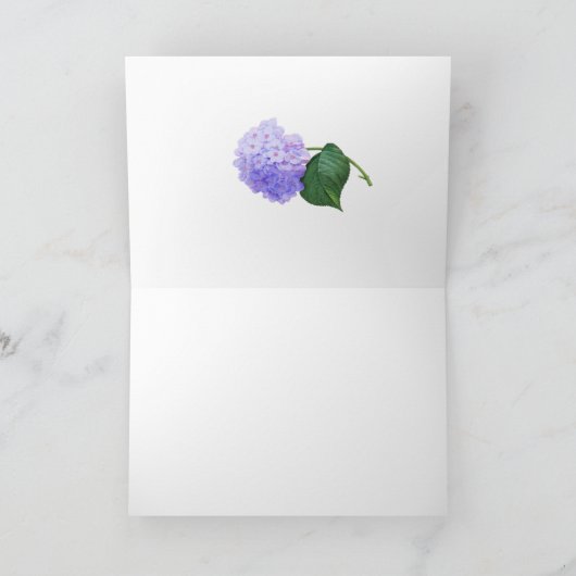 Redoute Paarse Hydrangea Wenskaart Kaart (Binnen)