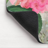 Redoute Pink Hydrangea  Briefkaart Mousepad Muismat (Hoek)