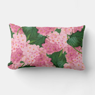 Redoute Pink Hydrangea Flowers Pillow Kussen