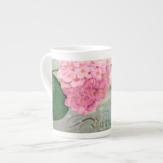 Redoute Pink Hydrangea Mok Cup (Links)
