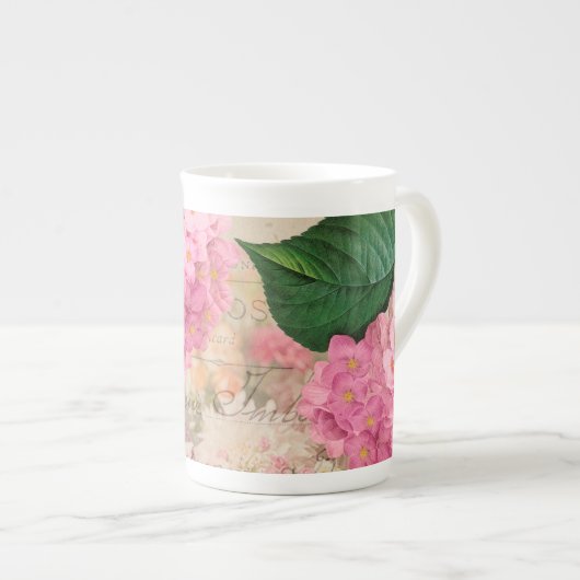 Redoute Pink Hydrangea Mok Cup (Voorkant rechts)