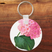 Redoute Pink Hydrangea Sleutelhanger (Voorkant)
