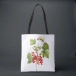 Redoute Red Currants with Butterfly Tote Bag<br><div class="desc">A Redoute image of red currants and a butterfly.</div>
