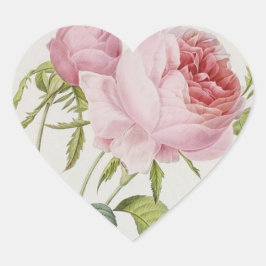 Redoute Roos Heart Shape Stickers
