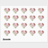 Redoute Roos Heart Shape Stickers (Vel)