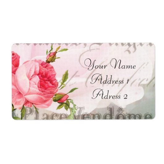  Redoute Roos Verzendlabels Etiket (Voorkant)