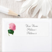 Redoute roze Hydrangea Avery Adresetiketten Etiket (Insitu)