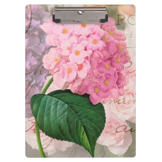 Redoute roze hydrangea Kantoor klembord (Voorkant)