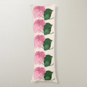 Redoute roze hydrangeas lichaamskussen (Voorkant Verticaal)