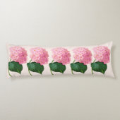 Redoute roze hydrangeas lichaamskussen (Achterkant)