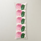 Redoute roze hydrangeas lichaamskussen (Achterkant (Verticaal))
