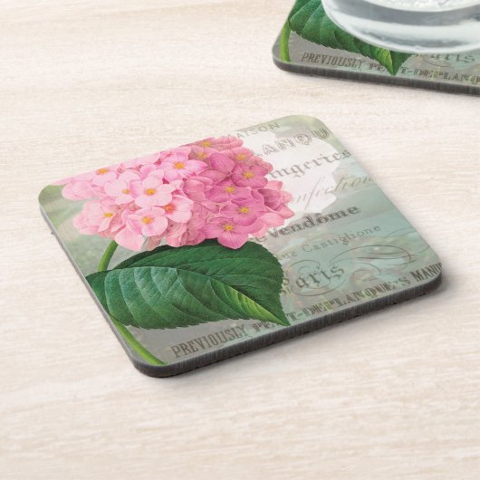 Redoute roze Onderzetters (Linkerzijde)