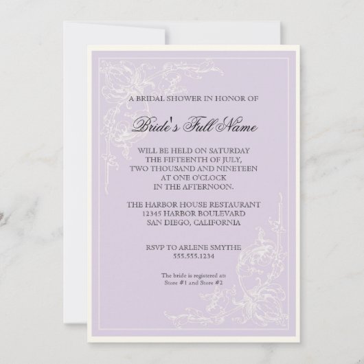 Redoute roze roos, lavendel bloemig Vrijgezellenfe Kaart (Voorkant)