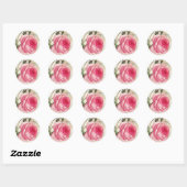 Redoute roze roze envelop Stickers zegels (Vel)