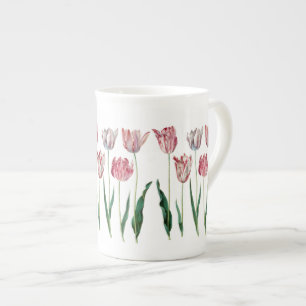 Redoute roze Tulps Fine Art Bone China Mok