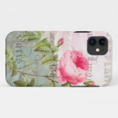 Redoute Roze Vintage Rose iPhone Hoesje (Achterkant (horizontaal))