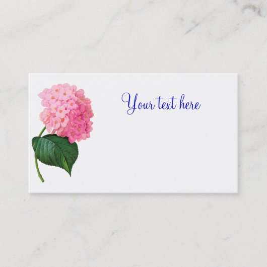 Redoute roze Visitekaartjes (Voorkant)