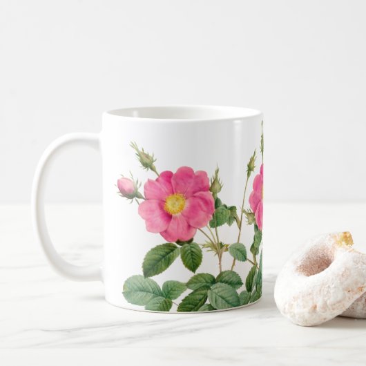 Redoute Roze Wild Roos Koffie Mok (Met donut)