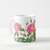 Redoute Roze Wild Roos Koffie Mok (Voorkant links)