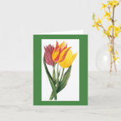 Redoute Tulip Notecard Kaart (Gele Bloem)