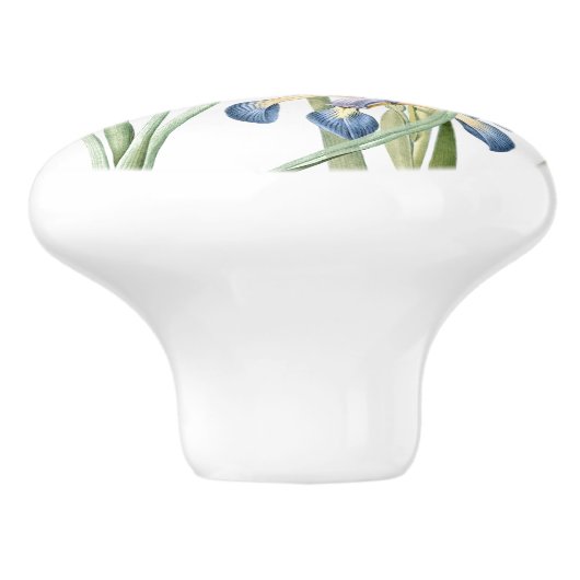 Redoutes Iris Flowers Floral Botanical Keramische Knop (Zijkant)