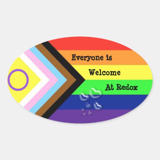 Redox Pride Oval Sticker (Voorkant)