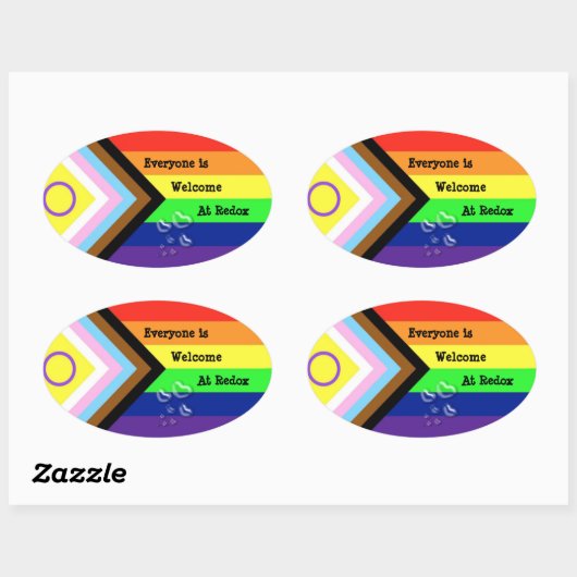 Redox Pride Oval Sticker (Vel)