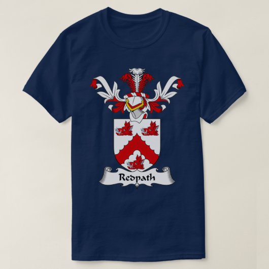 Redpath Coat of Arms Family Crest T-shirt (Design voorkant)