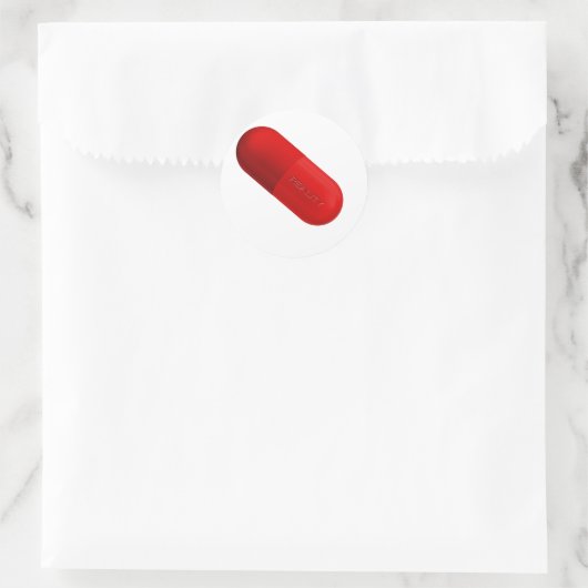 Redpill Ronde Sticker (Tas)