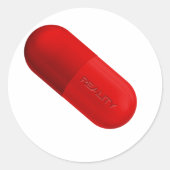 Redpill Ronde Sticker (Voorkant)