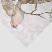 Redpoll Vogeltak Natuur Decoupage Parijse Vintage Tissuepapier (Detail)