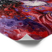 RedPurpleDaisyHeks Poster (Hoek)