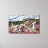 Redrock Herfsten - Glacier National Park Canvas Afdruk (Voorkant)