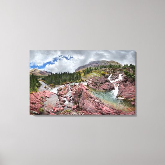 Redrock Herfsten - Glacier National Park Canvas Afdruk (Voorkant)