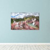 Redrock Herfsten - Glacier National Park Canvas Afdruk (Insitu (Houten vloer))