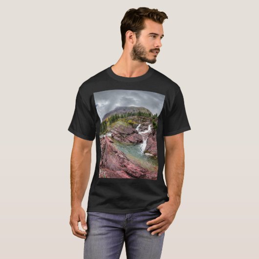 Redrock Herfsten - Glacier National Park T-shirt (Voorkant volledig)