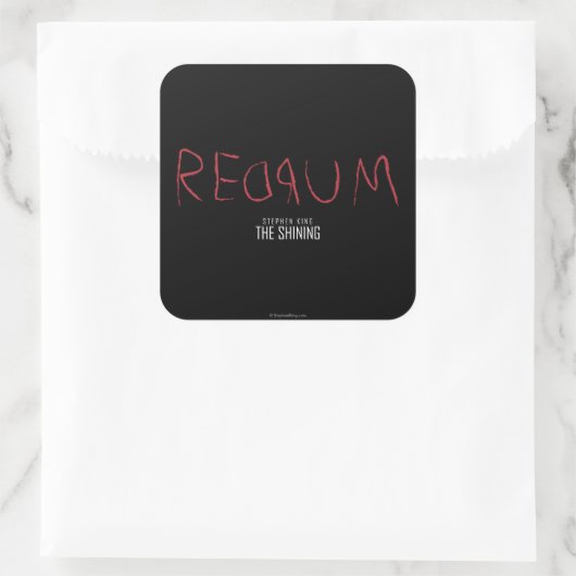 Redrum Vierkante Sticker (Tas)