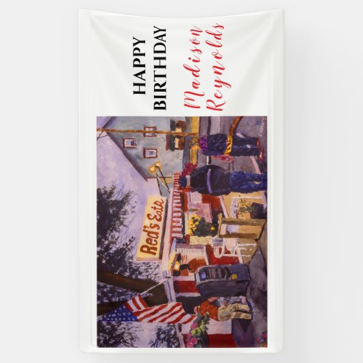 Red's Eats Lobster Shack Verjaardagsbanner Spandoek (Verticaal)