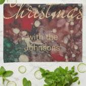 Reds Greens Golds Personalize Kitchen Theedoek (Gevouwen)